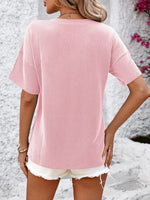 V-Neck Dropped Shoulder T-Shirt (Multiple Colors)