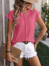 Rolled Cap Sleeve Sweater Vest (Multiple Colors)