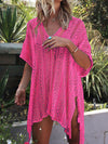 Cutout V-Neck Cover-Up with Tassel (Multiple Colors)