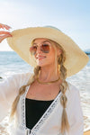 Scallop Edge Bow Accent Sunhat (Multiple Colors)