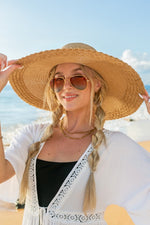 Scallop Edge Bow Accent Sunhat (Multiple Colors)