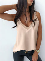 V-Neck Wide Strap Cami (Multiple Colors)