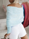 Long Sleeve Cropped Knit Top (Multiple Colors)