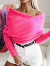 Long Sleeve Cropped Knit Top (Multiple Colors)