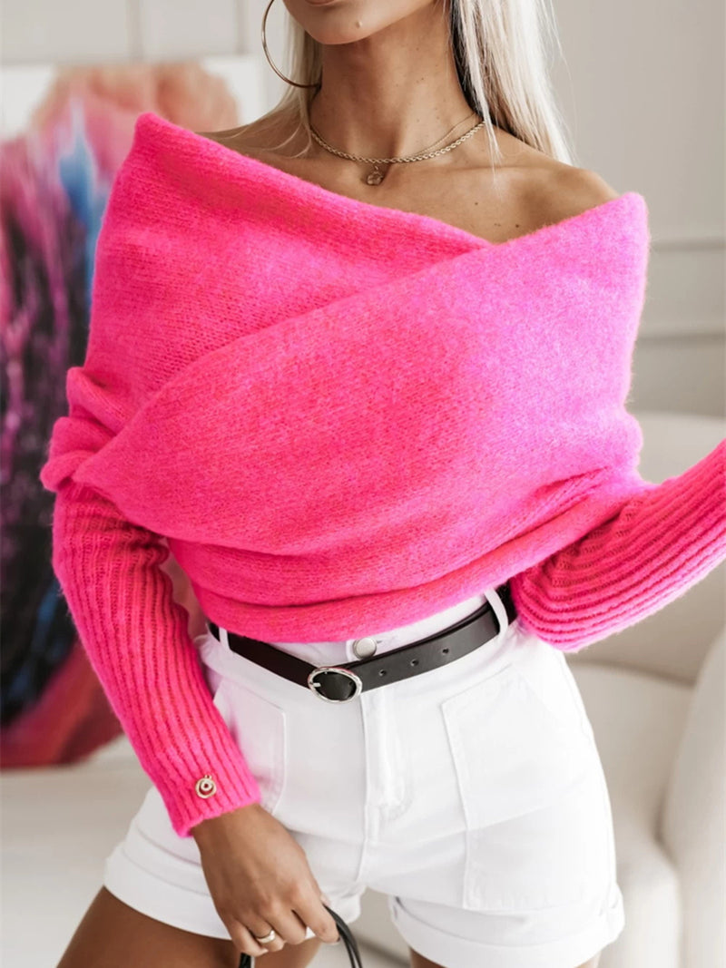 Long Sleeve Cropped Knit Top (Multiple Colors)