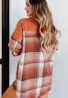 Plaid Button Up Long Sleeve Jacket