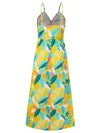 Twisted Printed V-Neck Cami Dress (Multiple Colors)