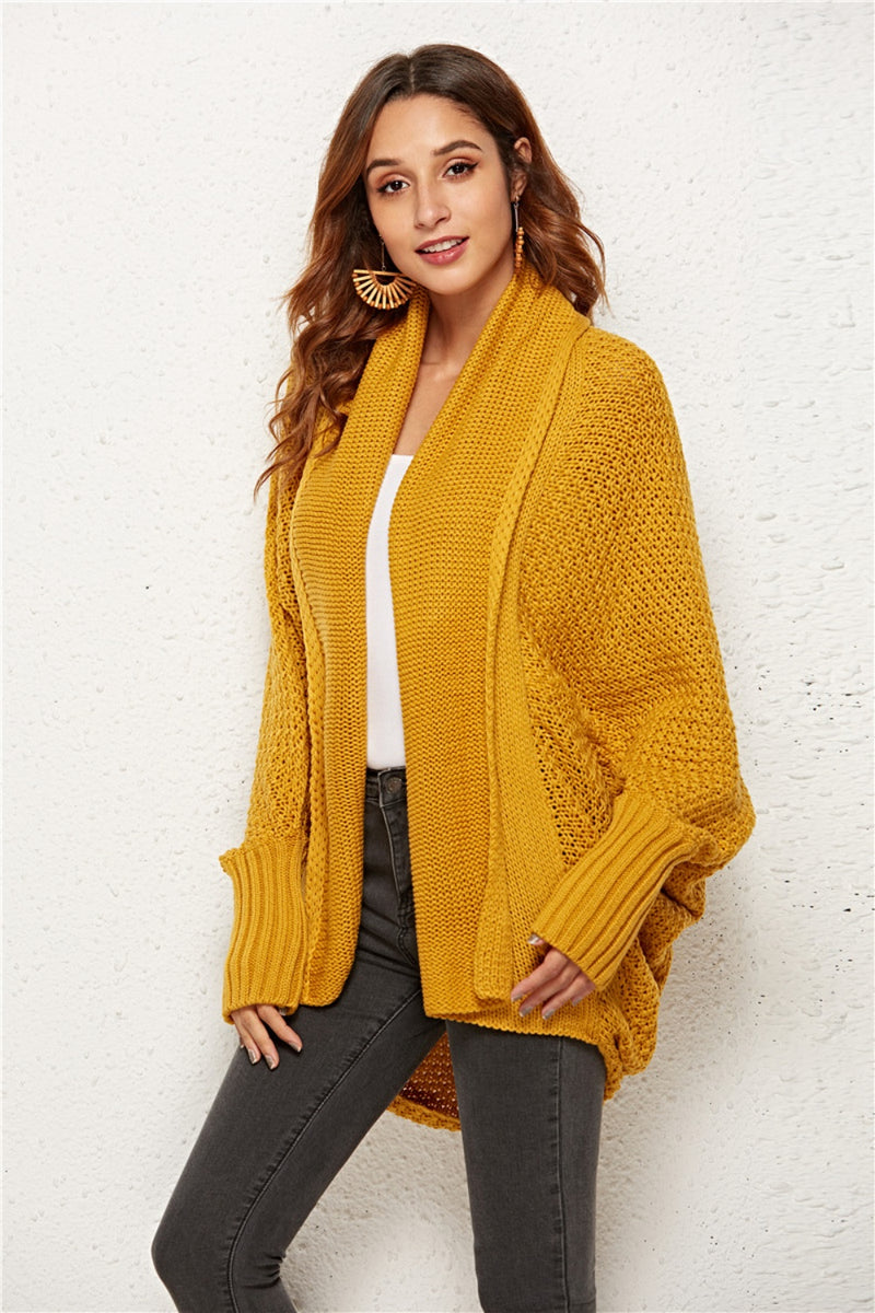 Open Front Batwing Sleeve Cardigan (Multiple Colors)