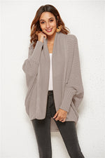 Open Front Batwing Sleeve Cardigan (Multiple Colors)