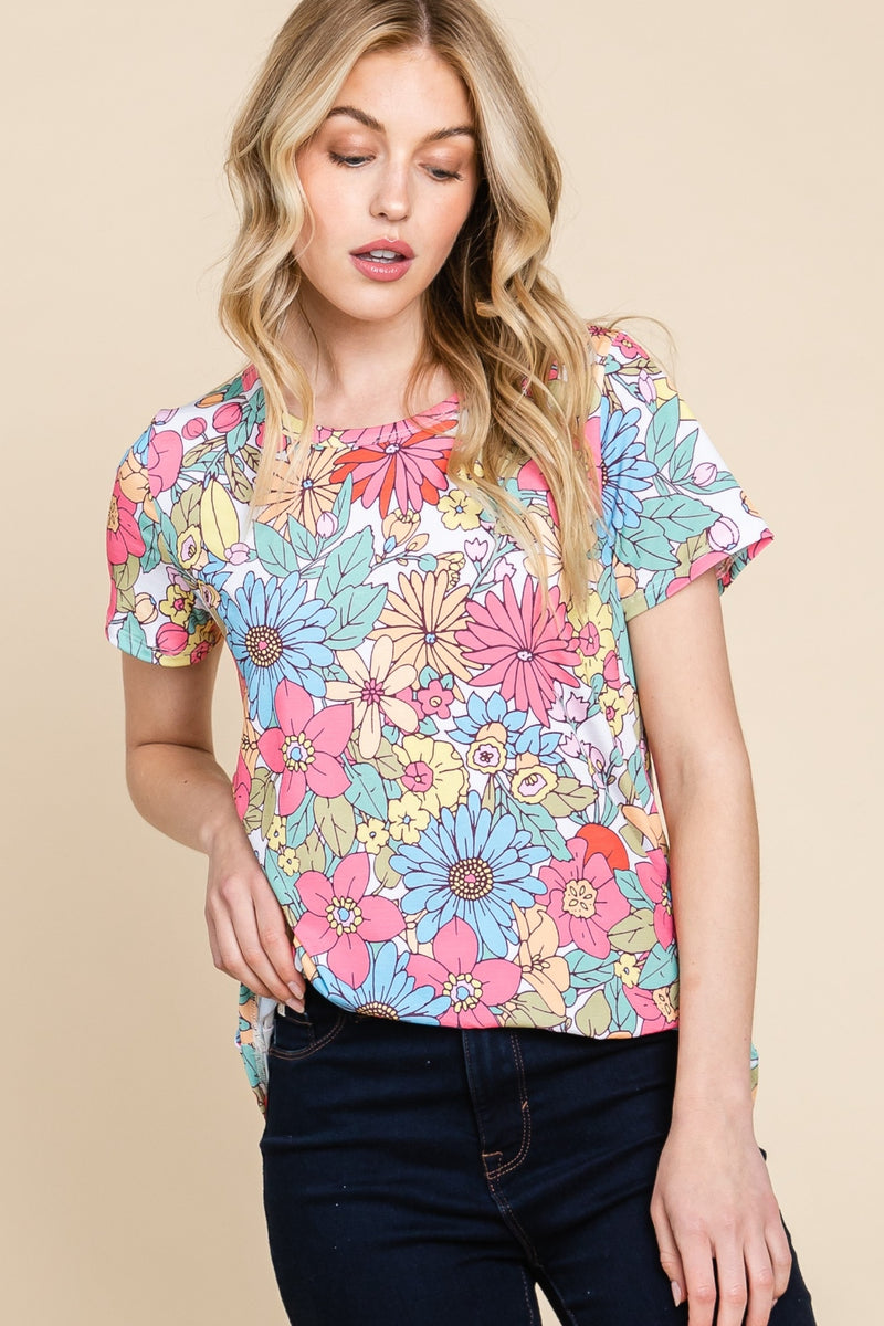 Floral Short Sleeve T-Shirt