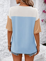 Color Block Half Sleeve T-Shirt (Multiple Colors)
