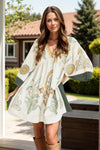 V-Neck Three-Quarter Sleeve Dress (Multiple Colors)