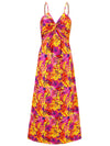 Twisted Printed V-Neck Cami Dress (Multiple Colors)