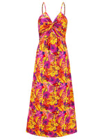 Twisted Printed V-Neck Cami Dress (Multiple Colors)