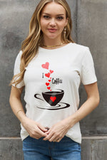 Simply Love Full Size I LOVE COFFEE Graphic Cotton Tee