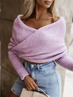 Long Sleeve Cropped Knit Top (Multiple Colors)