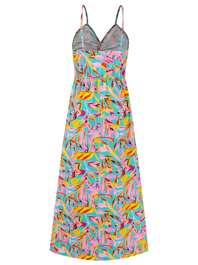 Twisted Printed V-Neck Cami Dress (Multiple Colors)