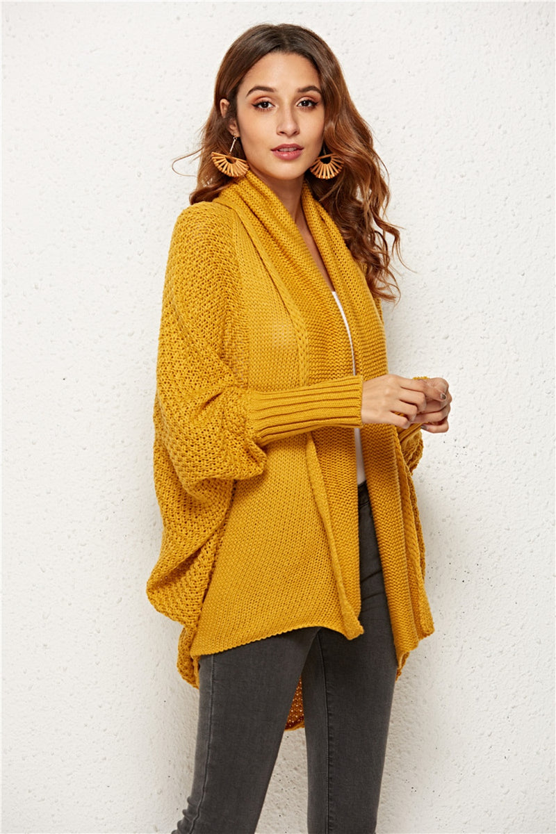 Open Front Batwing Sleeve Cardigan (Multiple Colors)