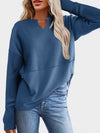 Waffle-Knit Notched T-Shirt (Multiple Colors)