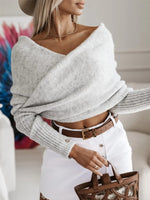 Long Sleeve Cropped Knit Top (Multiple Colors)