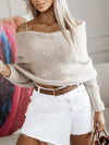 Long Sleeve Cropped Knit Top (Multiple Colors)