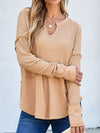 Waffle-Knit Notched T-Shirt (Multiple Colors)