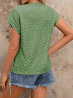 Textured Short Sleeve Top (Multiple Colors)