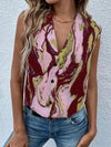 Full Size Printed Button Up Tank (Multiple Colors)