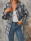 Plaid Long Sleeve Hooded Jacket (Multiple Colors)