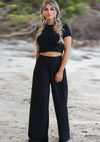 Short Sleeve T-Shirt and Wide Leg Pants Set (Multiple Colors)