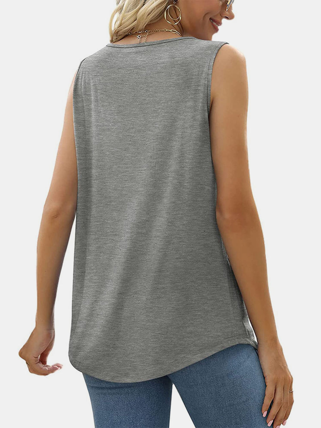 Ruched Square Neck Tank (Multiple Colors)