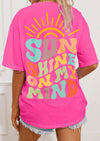 SUN SHINE ON MY MIND Round Neck T-Shirt