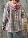 Plaid Long Sleeve Hooded Jacket (Multiple Colors)