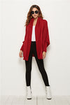 Open Front Batwing Sleeve Cardigan (Multiple Colors)