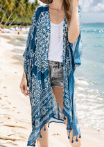 Tassel Printed Kimono (Multiple Colors)