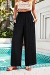 Smocked Wide Leg Pants with Pockets (Multiple Colors)