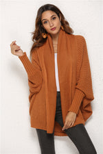 Open Front Batwing Sleeve Cardigan (Multiple Colors)