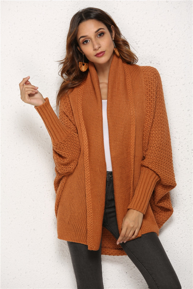 Open Front Batwing Sleeve Cardigan (Multiple Colors)