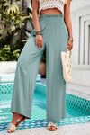 Smocked Wide Leg Pants with Pockets (Multiple Colors)