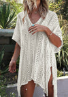 Cutout V-Neck Cover-Up with Tassel (Multiple Colors)