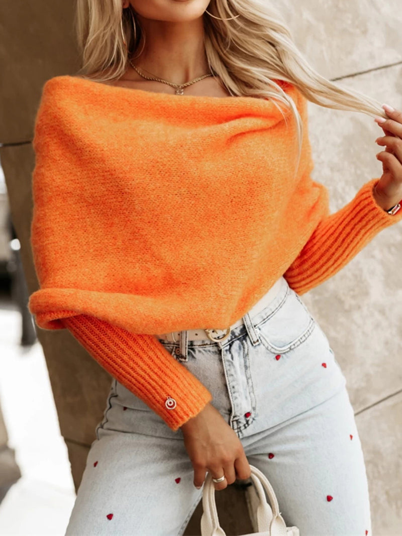 Long Sleeve Cropped Knit Top (Multiple Colors)