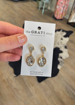Crystal Two Stone Earrings (RESTOCKED)