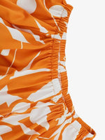 Printed Off-Shoulder Balloon Sleeve Dress (Multiple Colors)