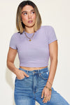 Basic Bae Ribbed Cropped T-Shirt (Multiple Colors)