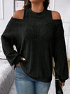 Round Neck Cold Shoulder Sweater (Multiple Colors)