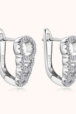 Moissanite 925 Sterling Silver Closure Earrings