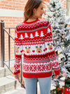 Fuzzy Reindeer Christmas Sweater