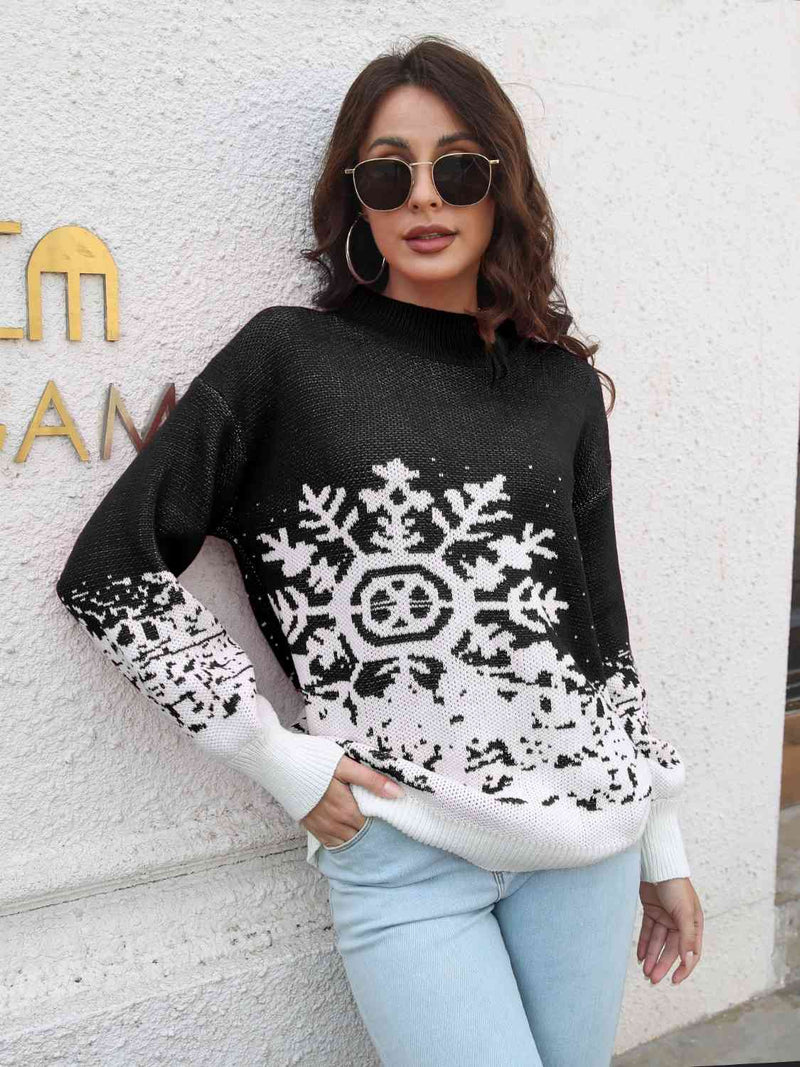 Snowflake Pattern Sweater