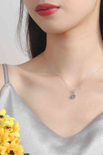 1 Carat Moissanite 925 Sterling Silver Single Stone Necklace