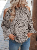 Floral Cold-Shoulder Blouse (Multiple Colors)